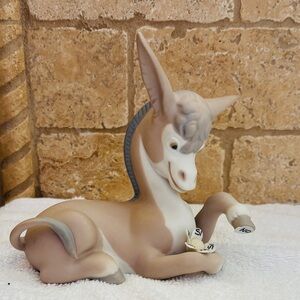 Lladro “Donkey in Love” Matte Porcelain Donkey Figurine Vintage Retired